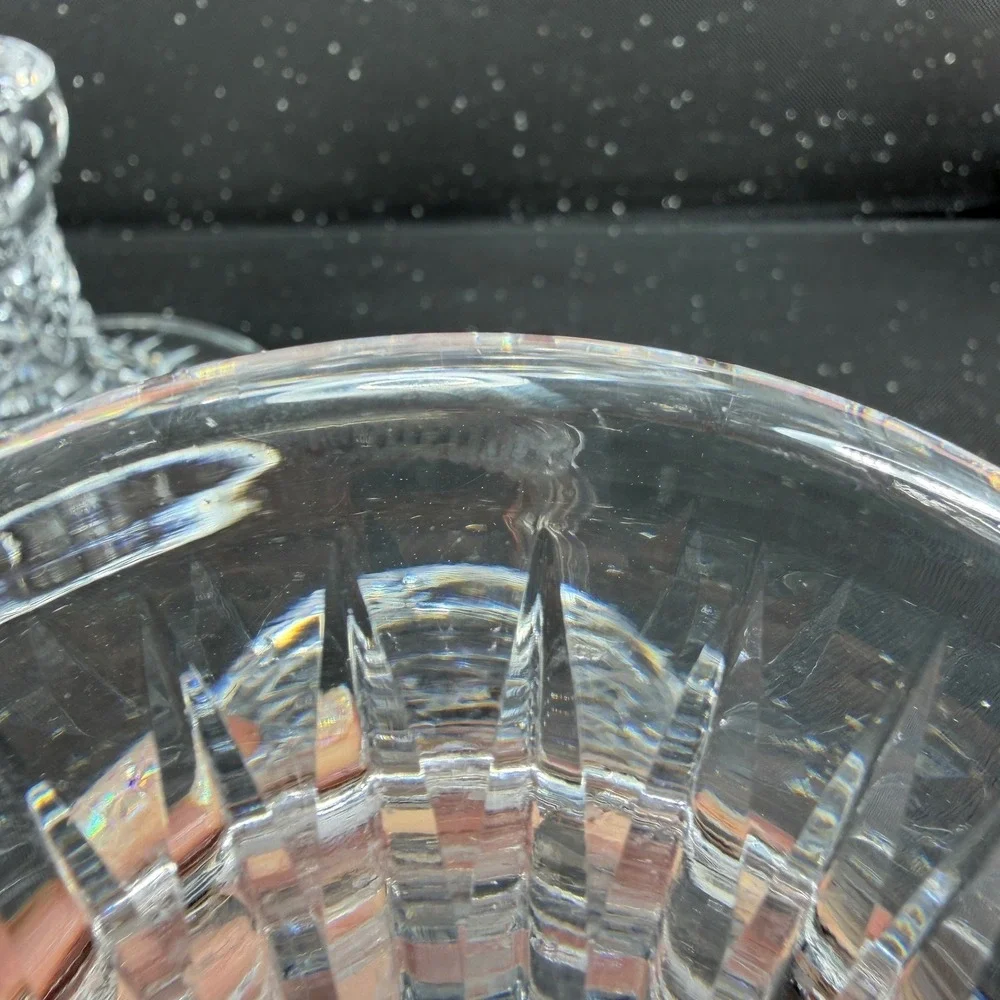 Waterford Crystal Candlestick Pair 4 Inch Cut Glass Candle Holders Thick Heavy